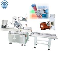 Máquina etiquetadora de tubos de vía Horizontal SKILT, máquina etiquetadora de tubos de extracción de sangre, máquina etiquetadora de ampollas de viales