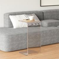 Table basse et chevet moderne en acrylique de luxe, élégante et transparente, vue dégagée pour le salon et la chambre à coucher, usage spécial à la maison