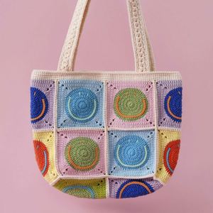 Derniers accessoires de mode : Sac à main élégant en laine de lait tressée à la main au crochet, style princesse, pour bébé, sac à bandoulière tendance - Product Image 2