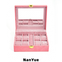Boîte à bijoux multifonctionnelle personnalisable en cuir PU avec miroir, pour ranger bagues, boucles d'oreilles, colliers, montres, accessoires, boîte cadeau