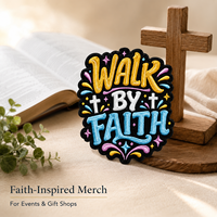 Parche Bordado Personalizado 'Walk by Faith', Insignia con Letras Inspiradoras para Chaquetas, Bolsos, Artículos para Eventos, Proveedor de Regalos al por Mayor