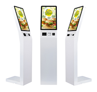 Kiosque en libre-service sur pied Wivitouch Win10 pour la commande, écran tactile 21,5 pouces, imprimante thermique, lecture de code QR, 10 points tactiles