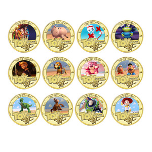 Nouvelle pièce commémorative en or double face de l'anime américain Toy <span class=keywords><strong>Story</strong></span>, pièce personnalisée en feuille d'or - Product Image 1