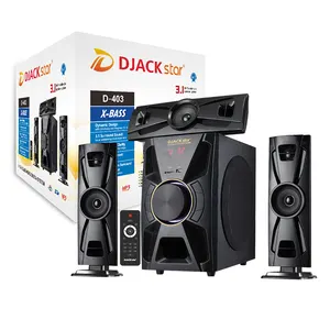 DJACK STAR D-403 3.1 woofer Hifi subwoofer sistema USB/SD/FM speaker super bass home theatersystem atmos assim