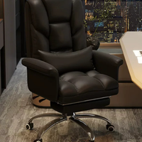 Chaise de bureau ergonomique moderne en cuir avec siège inclinable, design imperméable pour hôpital et école