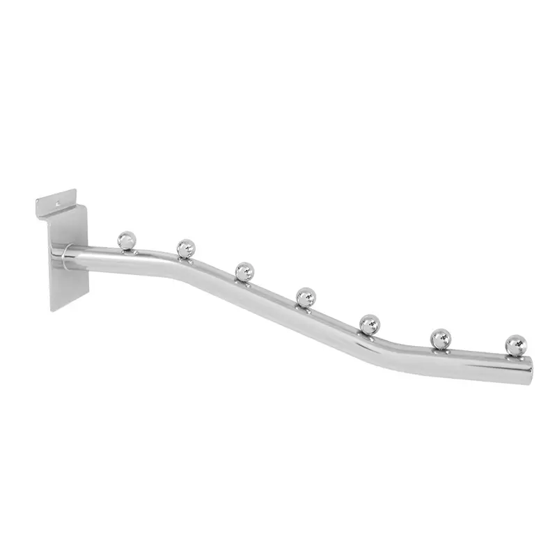 Metal chrome display hook for slat wall