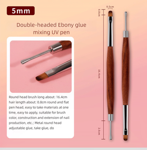 Stylo de sculpture en silicone pour nail art, bâtonnet de réglage de gel, logo personnalisé, vente en gros, outil professionnel de manucure pour salon - Product Image 4