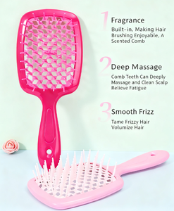 Cepillo para el Cabello de ABS Resistente al Calor, Personalizado y Perfumado, con Diseño Hueco, Ayuda a Aliviar la Caspa y la Picazón - Product Image 6