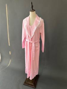 Set Jubah Katun Pink 2 Potong + Baju Tidur - Product Image 2