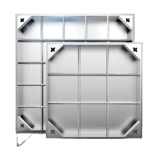 Progetto personalizzato ingegneria copertura in acciaio inossidabile 304 chiusino circolare in metallo a forma quadrata