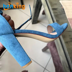 אוננות סנדלים של נשים באיכות גבוהה סקסי בלוק משאבות נשים נשים עקב עבה קרסול - Product Image 4