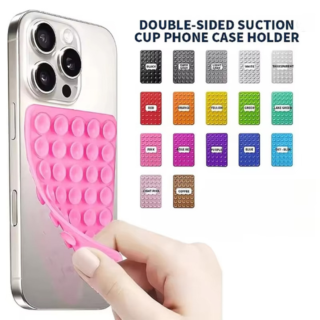40pcs Silicone Double Sided Suction Cup Phone Mount Hands-Free Mobile Stand Airplane Travel Essential Compatible Any Smartphone