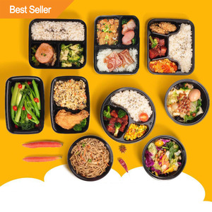 Disposable Food Containers 1 2 3 5 Compartment Plastic Customized Tableware Microwaveable To Go Meal Prep Containers
