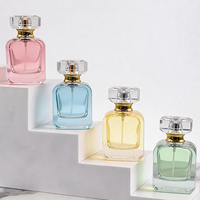 Vente en gros de flacons en verre carrés de luxe pour parfum et mascara, de haute qualité, vides, 30 ml, 50 ml, 100 ml, pour femmes et hommes, élégants