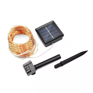 Fil de cuivre IP65 200 LED guirlandes solaires Style féerique Festival décoration appliques murales pour éclairage décoratif extérieur intérieur - Product Image 5