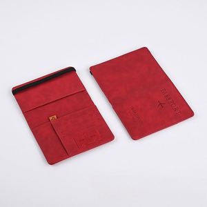 Porta Pasaportes Personalizado de Cuero PU con Correa - Organizador de Documentos de Viaje, Porta Tarjetas de Embarque, con Logotipo Impreso - Product Image 4