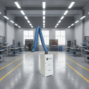 Unidad de Extracción de Polvo de Soldadura Compacta QD-HY2200, Nuevo Modelo 2026 |   Potente Aspiradora de 2 HP con Tanque de 8 Galones (1100 CFM) y 99.99% de Eficiencia - Product Image 1