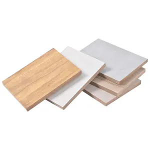 Harga pabrik papan melamin MDF papan serat kayu E0 E1 E2 papan mebel warna putih melamin MDF untuk lemari dapur