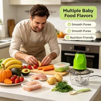 Hachoir Électrique Transparent Mini pour Viande, Mixeur de Cuisine pour Broyer Légumes, Fruits et Viande