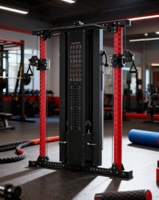Máquina Smith Compacta Todo en Uno de Acero para Entrenamiento de Fuerza Comercial con Cables Cruzados para Fisicoculturismo