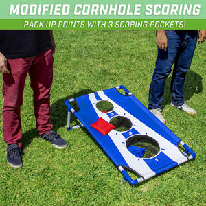 Juego de Cornhole Portátil y Plegable de Plástico Oxford para Niños y Adultos, Seguro para el Hogar y el Jardín, con Objetivo de Tiro al Blanco y Tri Toss - Product Image 5