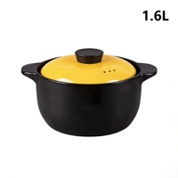 Casserole en céramique durable de 1,6 L, résistante aux hautes températures, antiadhésive, compatible lave-vaisselle, compatible cuisinière à gaz, écologique, neuve