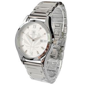 Montre-bracelet pour homme en acier inoxydable haut de gamme avec calendrier élégant, mouvement à quartz, étanche. - Product Image 1