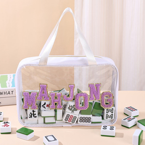 Juegos de Mahjong Personalizados al por Mayor de Fábrica con Bolsa de Transporte Transparente de PVC, Múltiples Diseños de Patrones para Combinaciones de Mahjong - Product Image 4
