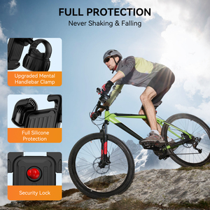 समायोज्य साइकिल स्कूटर हैंडलबार फोन क्रैडल क्लिप मोटरसाइकिल फोन माउंट बाइक धारक - Product Image 6