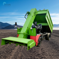 Camion ramasseur de fumier autopropulsé 4x4 à large largeur pour la collecte de fumier d'ânes et de chevaux