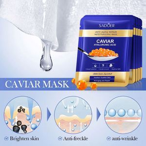 Mascarilla Facial Reparadora Antiarrugas de Caviar Orgánico OEM, Belleza, Ácido Hialurónico, Hidratante, Cuidado de la Piel, Cosméticos - Product Image 4