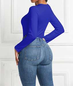 Combinaison pantalon femme I-0286, nouvelle collection automne, 13 couleurs, sexy, manches longues, couleur unie, pour boîte de nuit. - Product Image 5