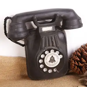 Retro Harz Zifferblatt Telefon-Skulptur Heim-Schmuck dekorative Figur Handwerk Wohnzimmer Cafe Shop Restaurant Dekoration