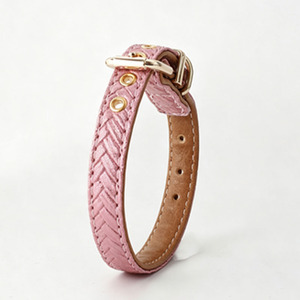 Luxury Woven Leather Dog & Cat <b>Collar</b> Adjustable Soft Neck Strap with High-quality Hardware Modern Simple Fashionable <b>Pet</b> <b>Collar</b> - Product Image 5