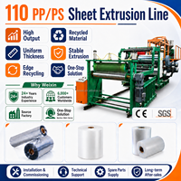 Extrudeuses industrielles robustes à vis simple d'occasion pour la fabrication de plaques et de feuilles en PP/PS, machine de thermoformage sous vide pour emballages et conteneurs