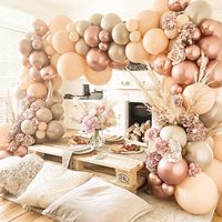 Kit de Guirlande d'Arche de Ballons en Latex Colorés pour Anniversaire Mariage, Ensemble de Décoration Joyeux Anniversaire, Kits de Guirlandes de Ballons de Fête