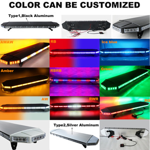 Biaochi 96 Barra de luces de advertencia LED delgada plata blanco aluminio 48 '122CM Barra de luz estroboscópica DE EMERGENCIA impermeable IP <span class=keywords><strong>65</strong></span> para cargador - Product Image 4