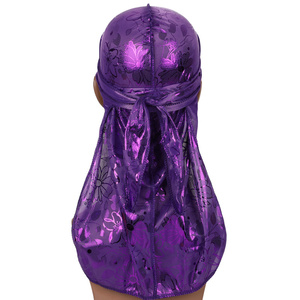 HZM-19123 mode haute qualité Rose <span class=keywords><strong>motif</strong></span> Hip Hop soyeux Durags pour hommes tache soie Pour Hommes <span class=keywords><strong>Durag</strong></span> - Product Image 1