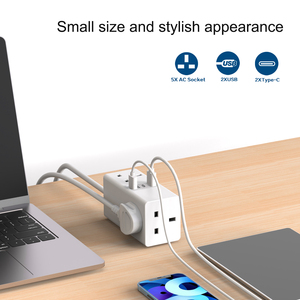 Mở rộng cắm với <span class=keywords><strong>3</strong></span> ổ cắm USB, 5 cách cắm Adapter anh đa cắm adapter, tường cắm Extender cho nhà, ba Adapter Cắm Anh - Product Image 5
