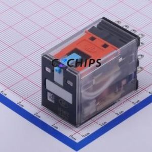 HF18FZ/24-4Z233 Power Relay Through hole,21.5x28mm Relay 24V 4 Changeover: 4C (4PDT-Changeover)::: 14 5A-24VDC/5A-220VAC - Product Image 2