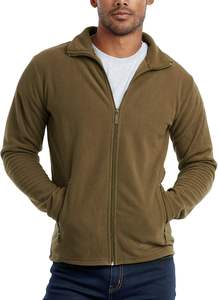 Fabricant OEM de vêtements personnalisés – Veste Softshell homme en polaire respirante avec fermeture éclair et col montant tricoté pour l'automne - Product Image 4