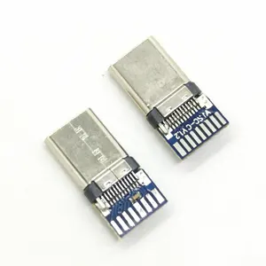 USB C Type Connector Male 24Pin With PCB Type C Connector Plug Board