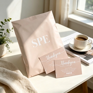 Custom Peach Poly Mailers Matte Shipping Bags White Logo Print Self Seal <b>Waterproof</b> Plastic Courier Bags For Clothing Boutique - Product Image 1
