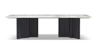 Ensemble de table à manger rectangulaire de style Wabi-Sabi Post-Modern Hotel Club Villa 4 chaises pliantes en bois pour salle de réunion ou l'heure du thé