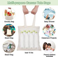 Sac fourre-tout en toile de coton pour femme avec logo personnalisé imprimé, idéal pour le shopping ou comme sac bandoulière