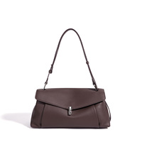 Sac fourre-tout grande capacité en cuir véritable à rabat, mini sac carré couleur unie, nouvelle tendance 2027, personnalisable ODM/OEM