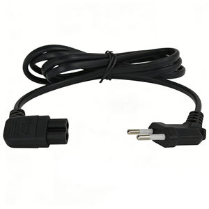 <span class=keywords><strong>Cable</strong></span> <span class=keywords><strong>de</strong></span> Alimentación con Enchufe Europeo en Ángulo a IEC C7, 2.5A 250V H03VVH2-F 2x0.75mm², Enchufe Europeo en Ángulo a <span class=keywords><strong>Cable</strong></span> Tipo 8 para Laptop, Altavoz - Product Image 1