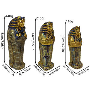 Хит продаж, египетский фараон, Мумия, металлическая пирамида, декоративный орнамент, гравированный гроб, ремесло, сувенир, поделки из смолы - Product Image 2