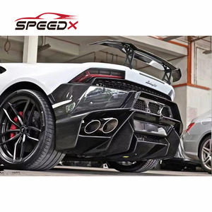 Paraurti posteriore in stile V per Lamborghini Huracan LP580 LP610 EVO Upgrade Kit carrozzeria stile Vorsteiner diffusore paraurti posteriore - Product Image 2