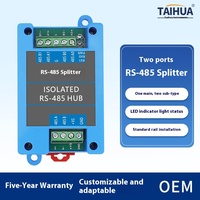 Hub isolateur RS-485 8 ports avec isolation 2500V, protection contre les surtensions 600W, direction de flux de données automatique pour réseaux industriels